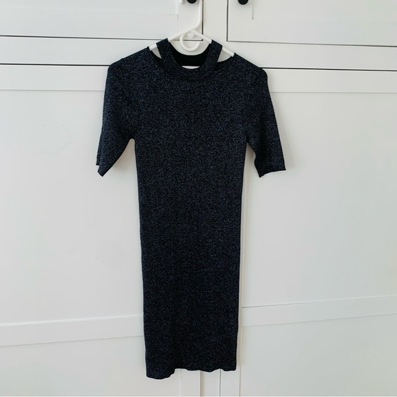 Warehouse Dresses & Skirts - Warehouse Black Shimer Mini Dress Size 6